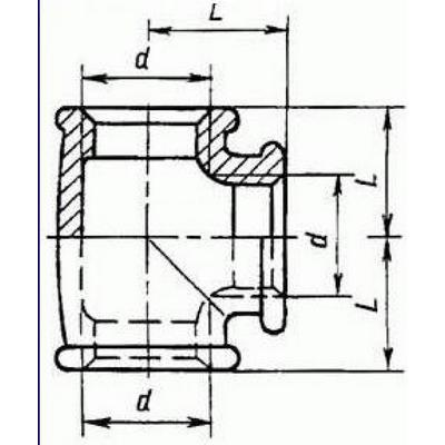 Тройник чугунный Ду 32