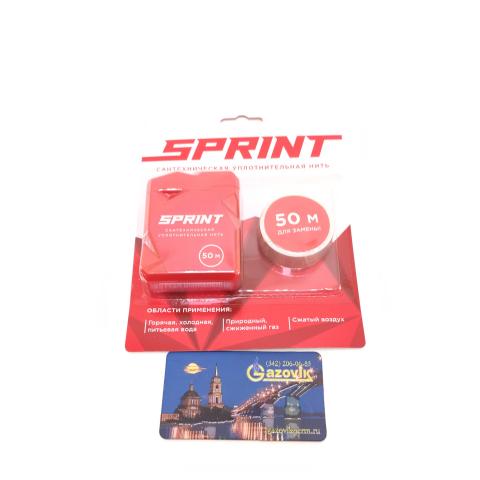 Уплотнительная нить Sprint 50 м бокс+50 м катушка, блистер