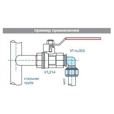 Угольник обжимной с нар. р. 16х1/2 Valtec