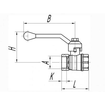 Кран шаровый воды DN-25 ручка В*В (Галопп)