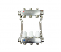 Коллекторная группа НЕРЖ 1" (DN25) 4 x 3/4" (евроконус), с расходомерами RVC Pro